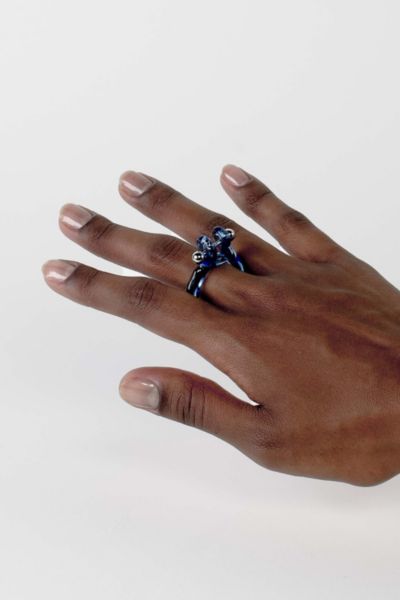 Rain and Rivers Handmade Pierced Barbell Glass Ring