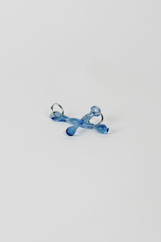 Rain and Rivers Handmade Water Droplet Glass Earrings #1
