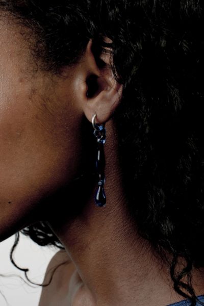 Rain and Rivers Handmade Water Droplet Glass Earrings
