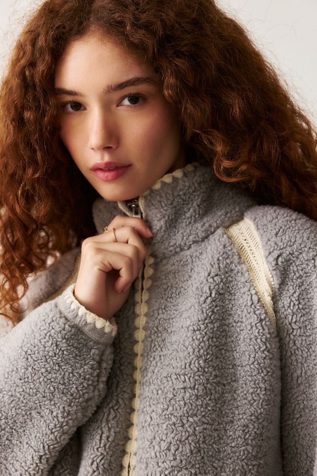 UGG Nikia Crochet UGGfluff Zip-Up Jacket #3