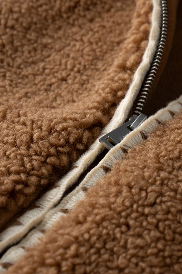 UGG Nika Crochet UGGfluff Zip-Up Jacket #1