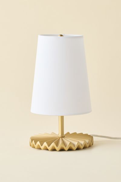 Urban Outfitters Julie Pleated Table Lamp In Ivory And Gold At  In Multi