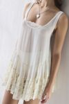 Out From Under River Ruffle Lace Trim Slip Dress
