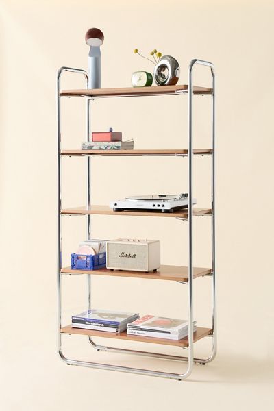 Boden Chrome 5-Tier Bookshelf