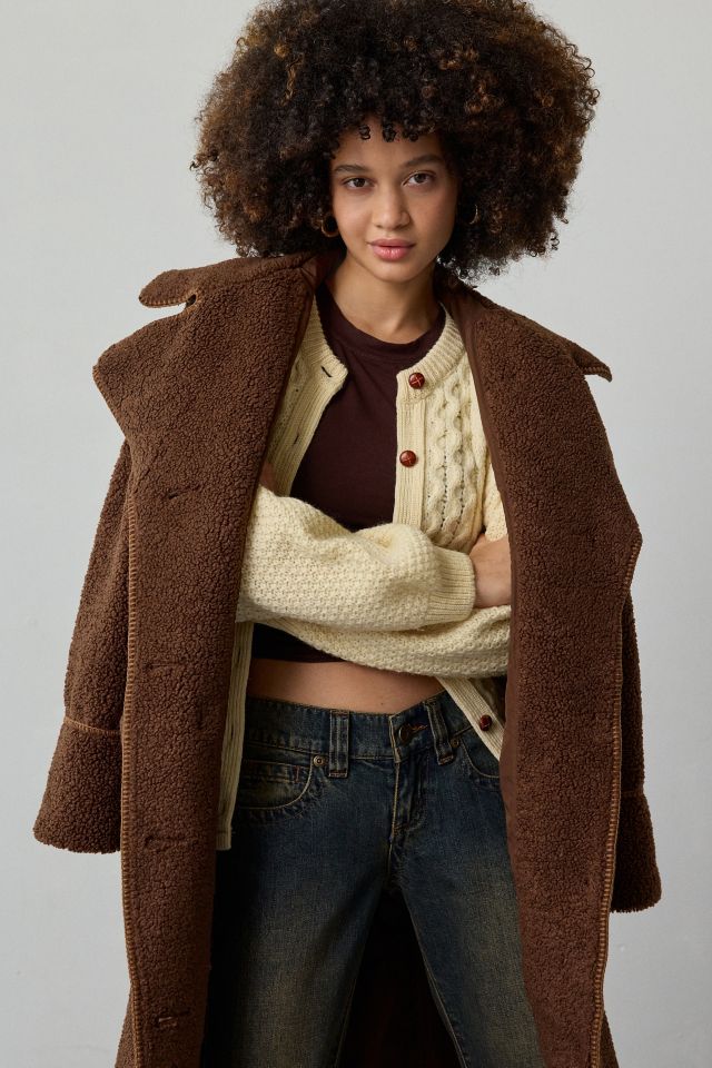 UGG Sema UGGfluff Fleece Long Coat #1