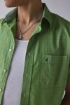 ReMADE By UO Check Pattern Cropped Short Sleeve Shirt