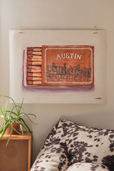 carolineellisart Austin Matchbox Art Print
