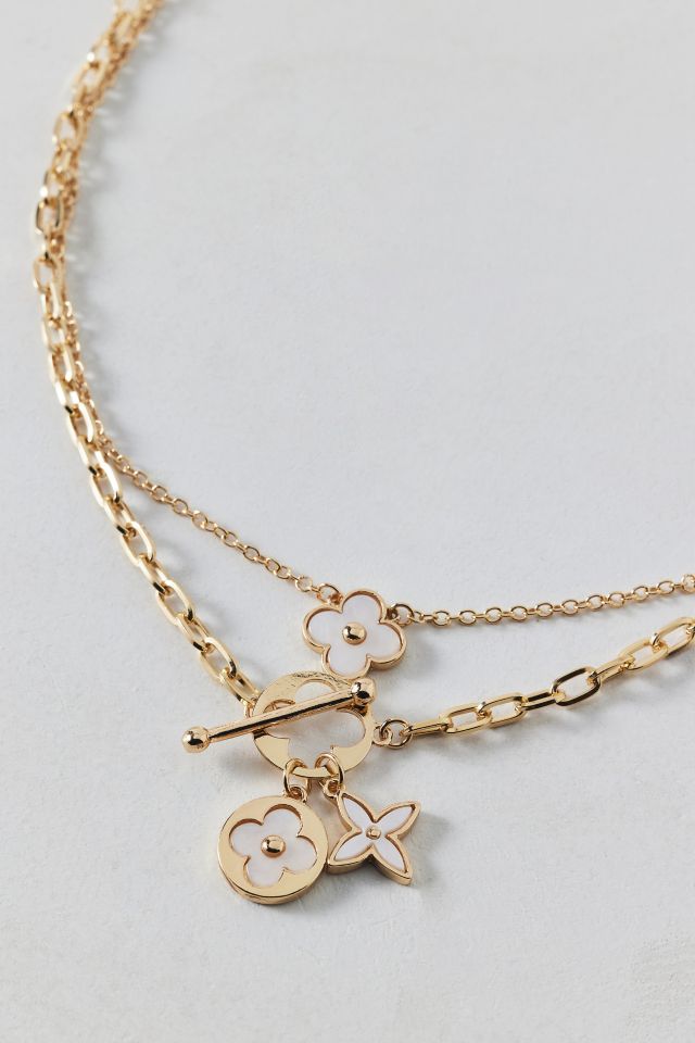 Clover Toggle Layered Necklace #2