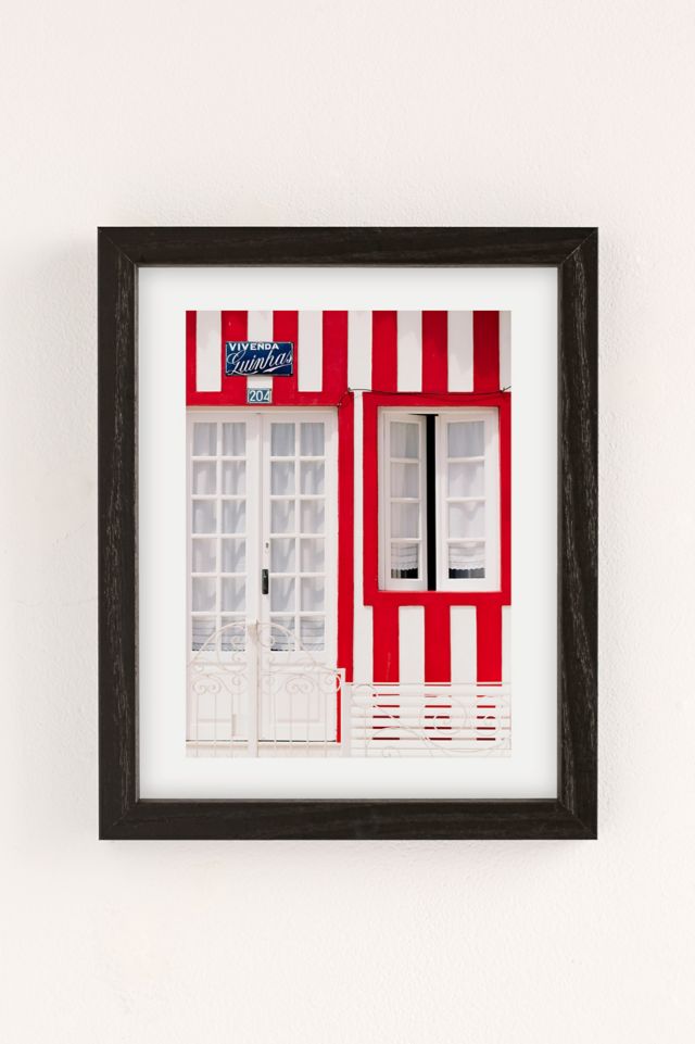 Ingrid Beddoes Photography Red Stripes Beach House Art Print #1