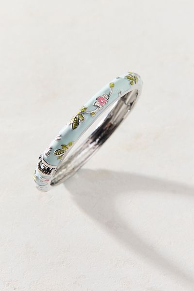 Jane Enameled Floral Bangle Bracelet