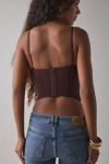 UO Tear It Up High-Neck Twisted Back Cropped Tank Top