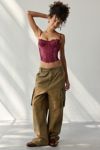 UO Tear It Up High-Neck Twisted Back Cropped Tank Top
