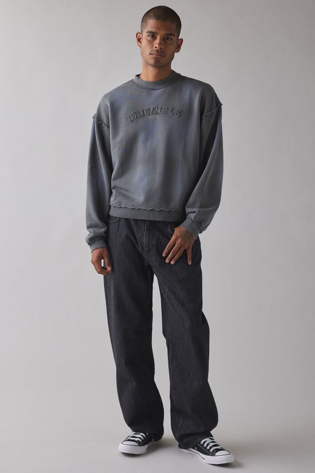 GUESS ORIGINALS Applique Logo Boxy Crew Neck Sweatshirt #2
