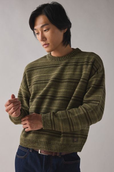 GUESS ORIGINALS Striped Boxy Crew Neck Sweater