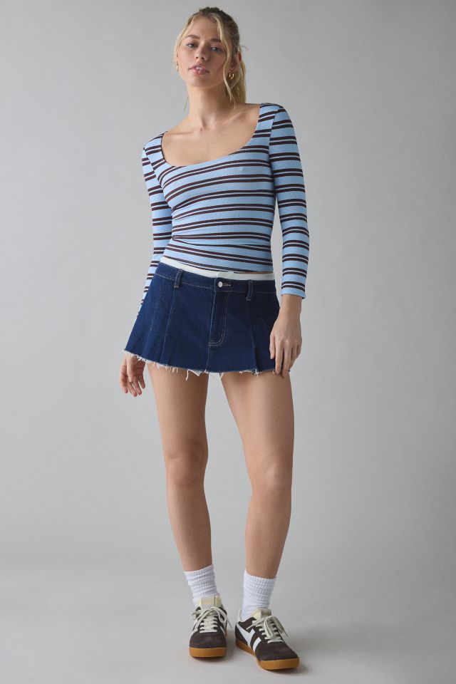 BDG Andie 3/4 Sleeve Square Neck Cropped Tee #2