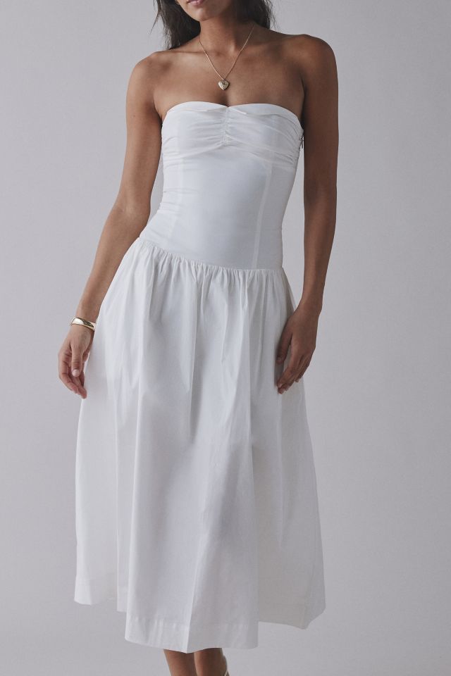 Frankies Bikinis Horizon Collared Strapless Midi Dress #1