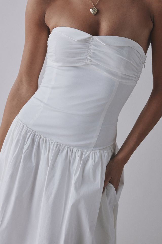Frankies Bikinis Horizon Collared Strapless Midi Dress #2