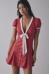 Frankies Bikinis Manhattan Bow-Front Button Up Mini Dress