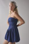 UO Darryl Denim Drop Waist Tube Mini Dress