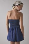 UO Darryl Denim Drop Waist Tube Mini Dress