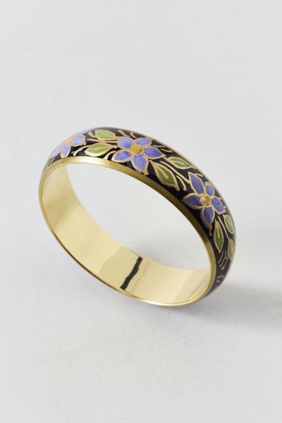 Bracelet Jonc en Émail Floral