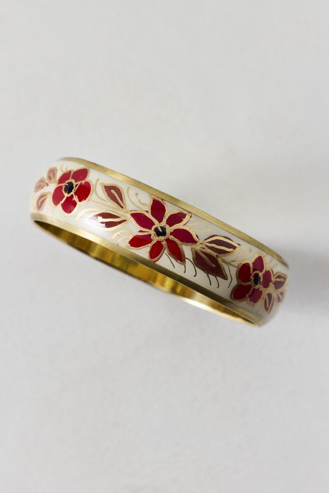 Bracelet Jonc en Émail Floral #2