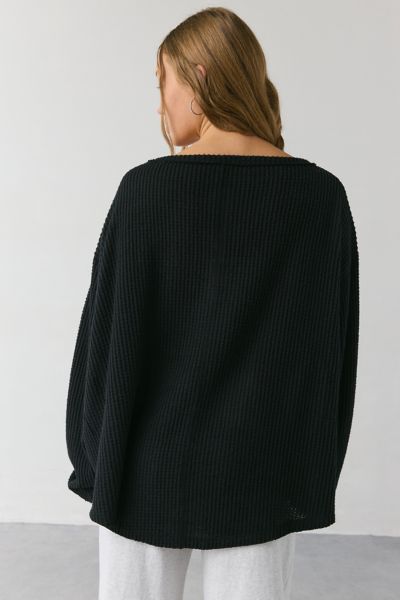 Out From Under Living The Dream Waffle Knit Long Sleeve Henley Tee