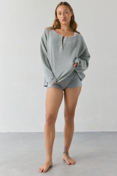 Out From Under Living The Dream Waffle Knit Long Sleeve Henley Tee