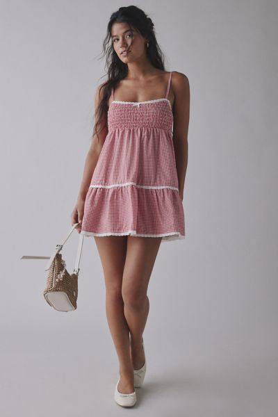 Frankies Bikinis Baby Gauze Babydoll Mini Dress