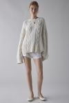 BDG Skylar Oversized Crew Neck Cable Knit Sweater