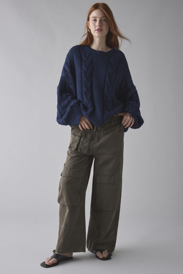 BDG Skylar Oversized Crew Neck Cable Knit Sweater #1
