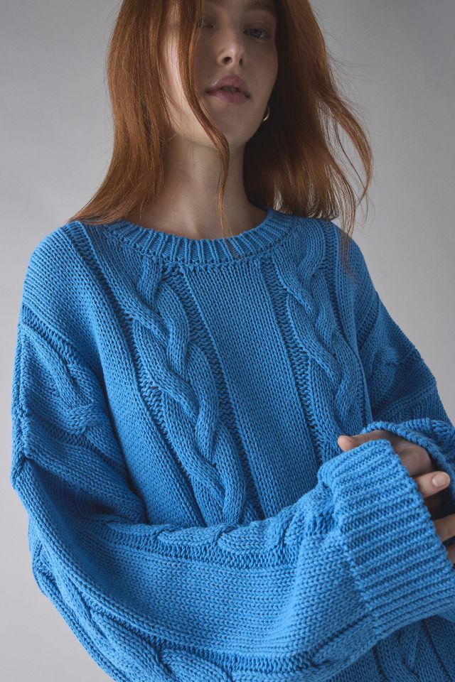 BDG Skylar Oversized Crew Neck Cable Knit Sweater #3