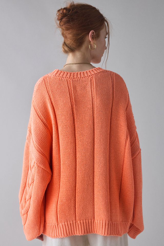 BDG Skylar Oversized Crew Neck Cable Knit Sweater #1