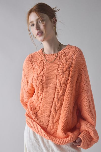 BDG Briar Cable Knit Zip-Up Cardigan | Urban Outfitters