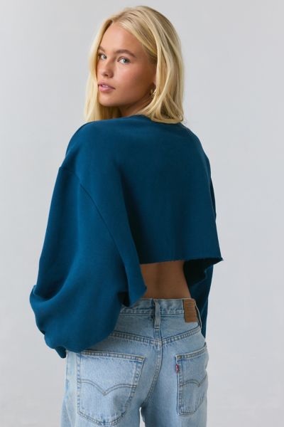 Out From Under Hang Back V-Neck Long Sleeve Cropped Pullover