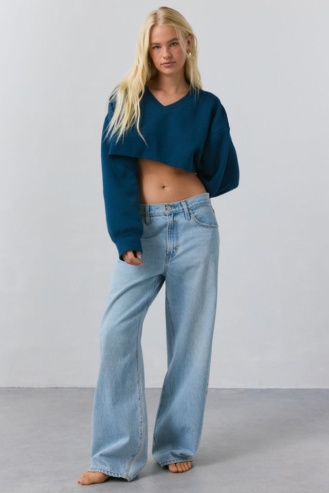 Out From Under Hang Back V-Neck Long Sleeve Cropped Pullover #3