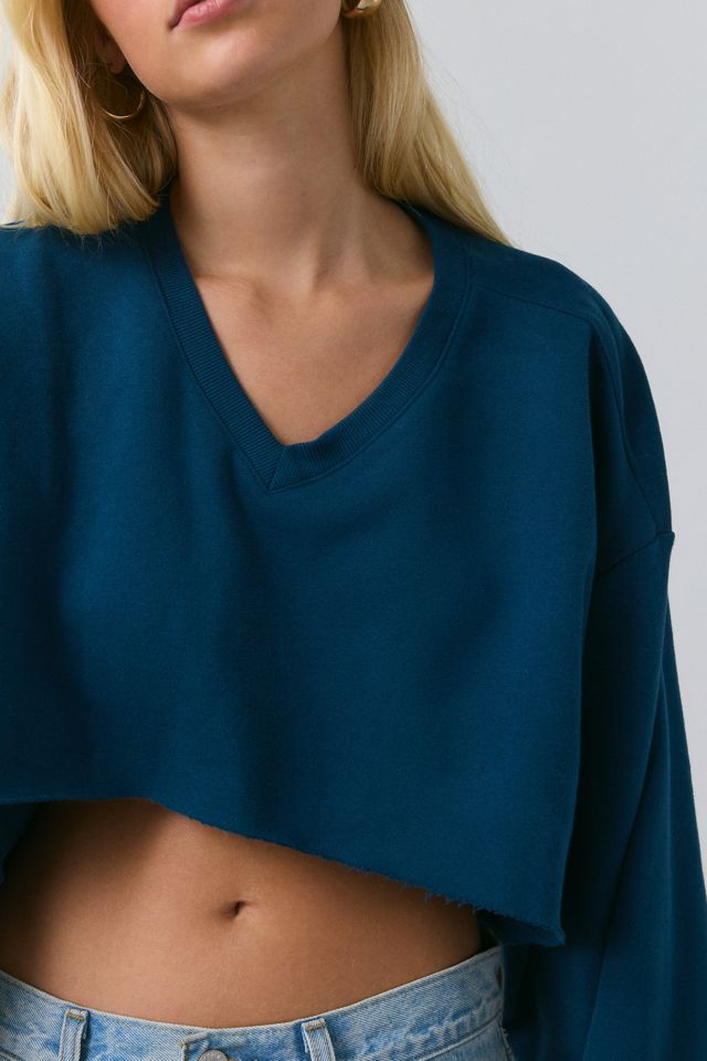 Out From Under Hang Back V-Neck Long Sleeve Cropped Pullover #4