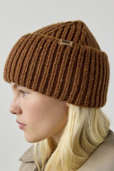 Ugg Confetti Wide Cuff Beanie In Deco, Men's At Urban Outfitters In Brown