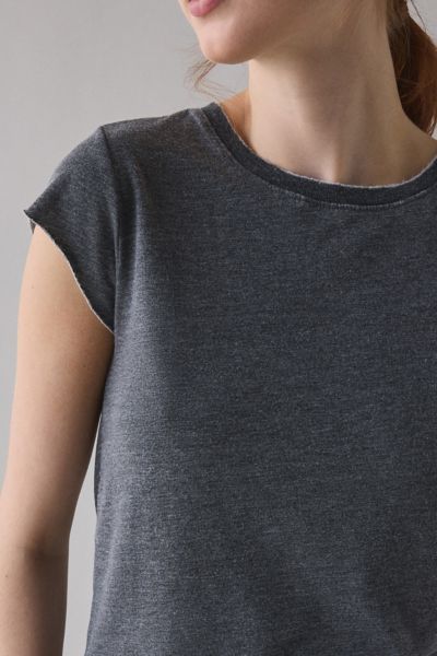 BDG Binx Raw-Edge Cropped Baby Tee