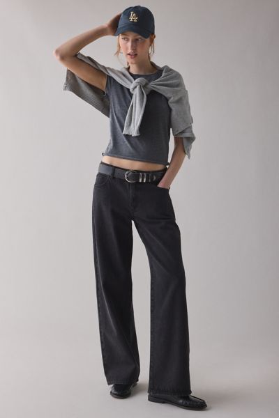 BDG Binx Raw-Edge Cropped Baby Tee