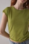 BDG Binx Raw-Edge Cropped Baby Tee