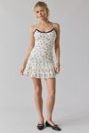 Kimchi Blue Cleo Lace Trim Chiffon Slip Mini Dress