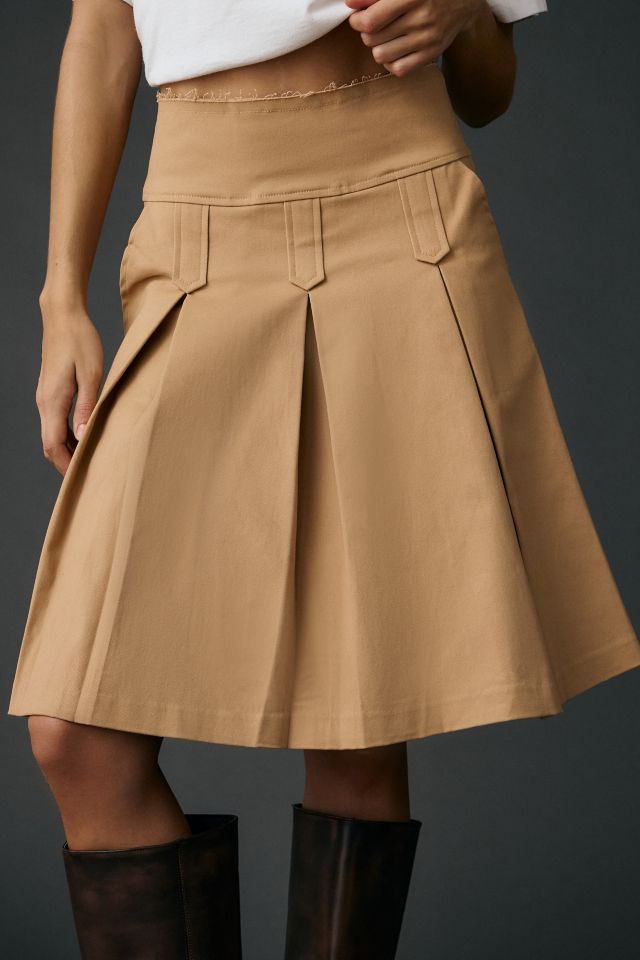 Zemeta A-line Pleat Knee-Length Skirt #1