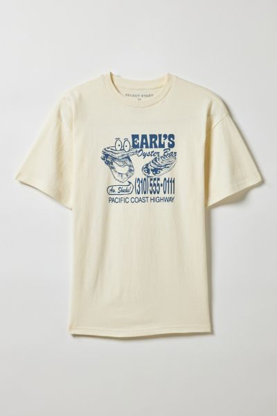 Urban Outfitters Earl's Oysters Graphic Tee In Ivory, Men's At