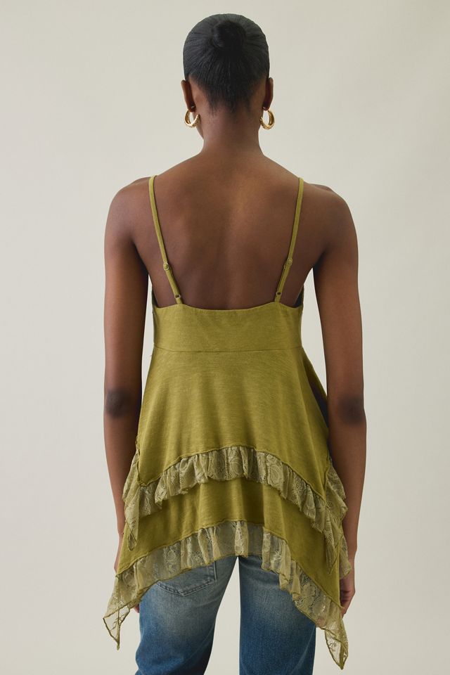Kimchi Blue Asterid Lace Trim Asymmetric Babydoll Cami #4