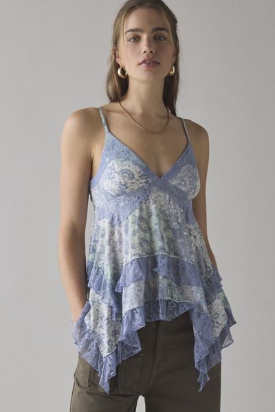 UO Paris Paisley Asymmetrical Cami | Urban Outfitters