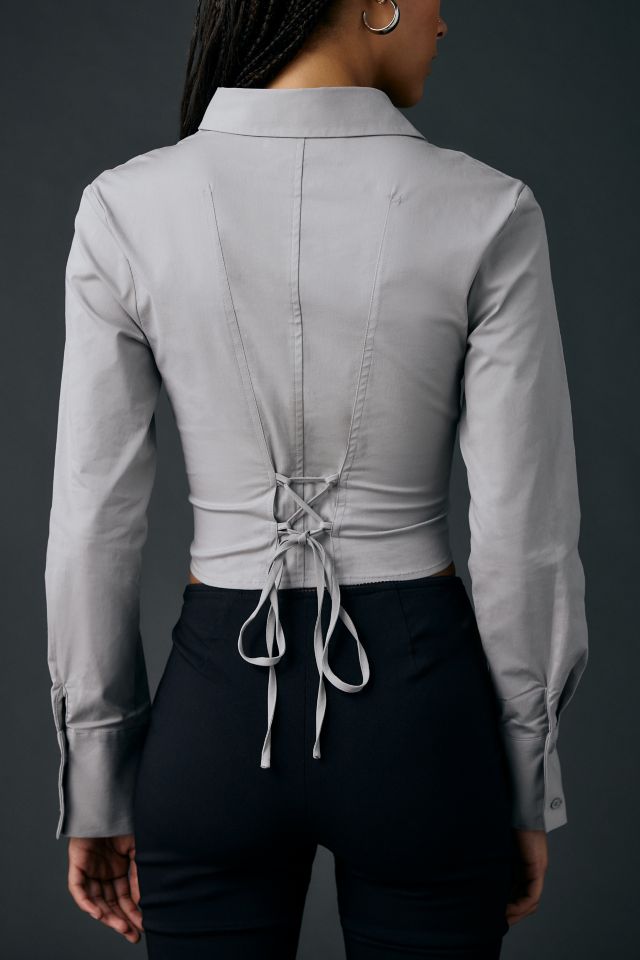 Zemeta Bestie Ruched Button-Down Blouse #3