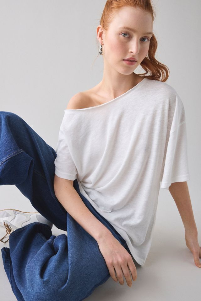 BDG Courtney Off-The-Shoulder Oversized Tee #4