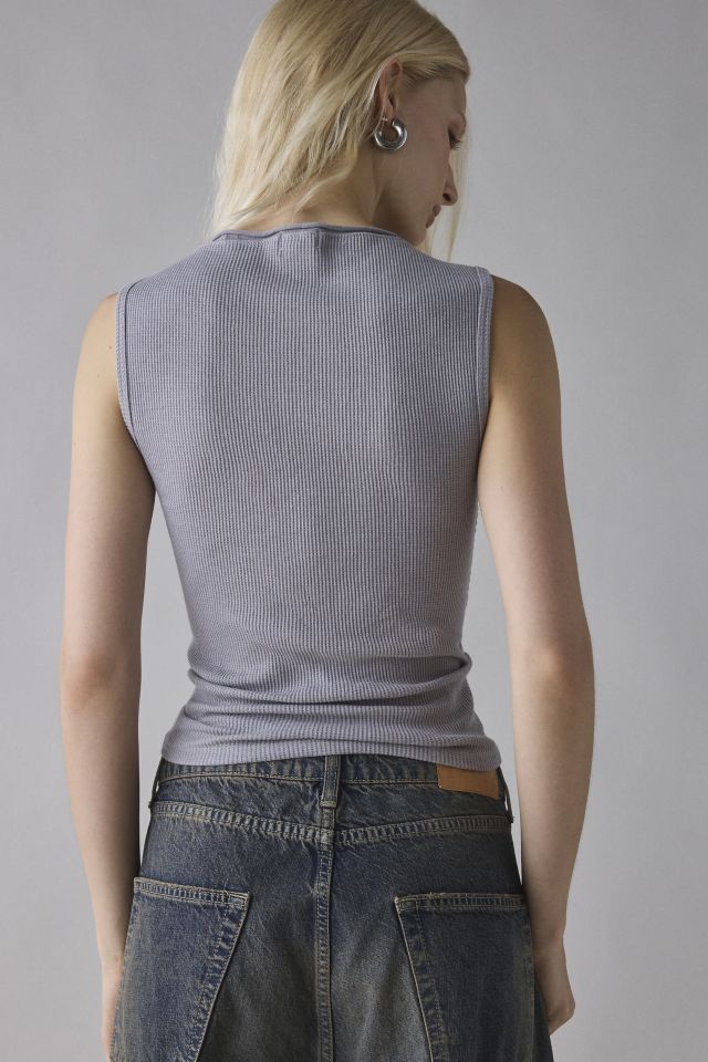 BDG Bonnie Lace Side-Stripe Ribbed Knit Tank Top #2