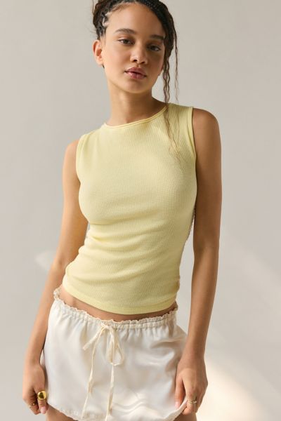BDG Bonnie Lace Side-Stripe Ribbed Knit Tank Top Product Page
